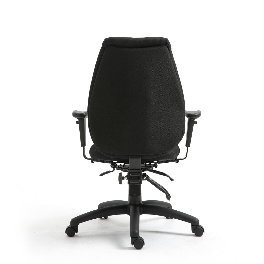 Black office chair on a white background