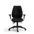 Black office chair on a white background