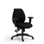 Black office chair on a white background