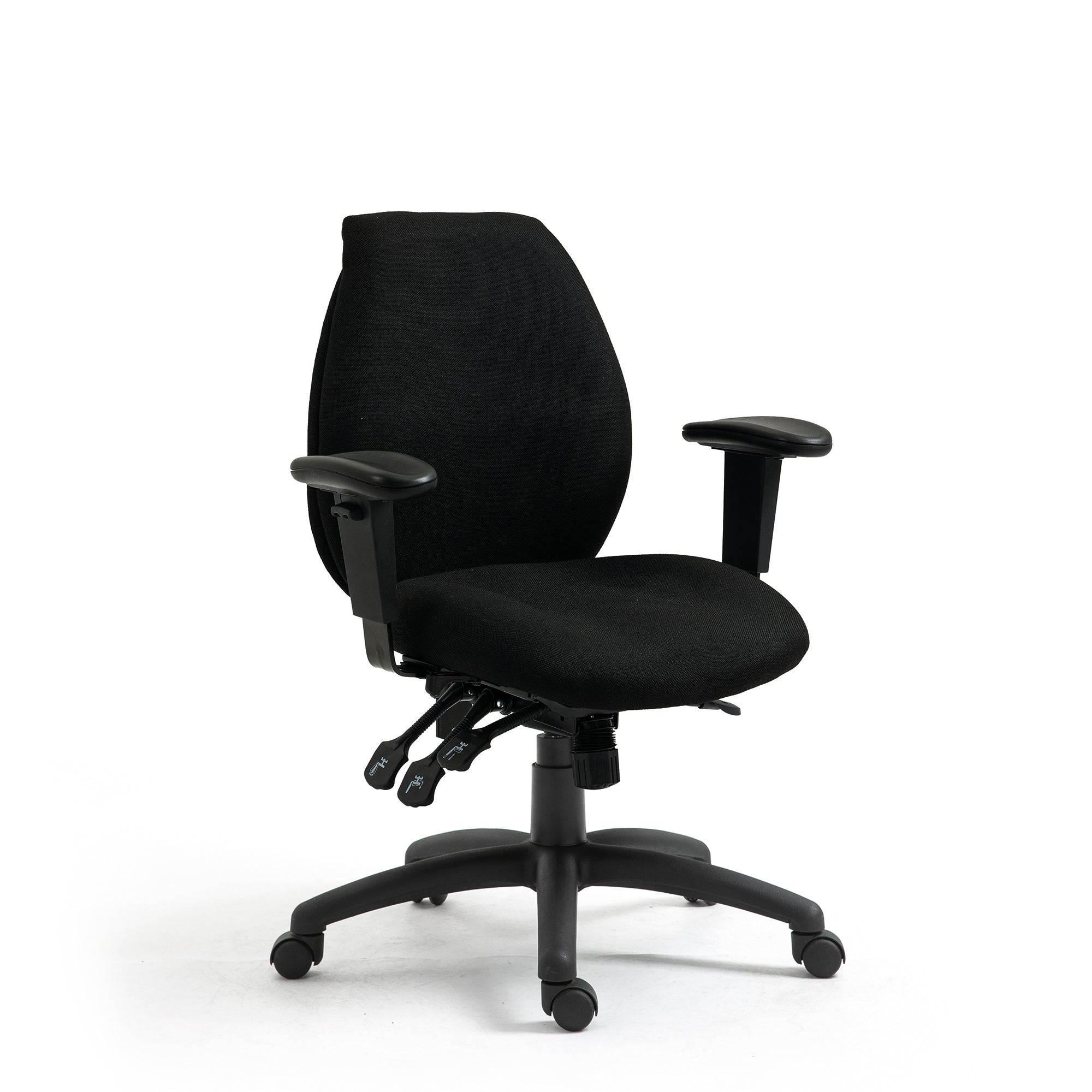 Black office chair on a white background