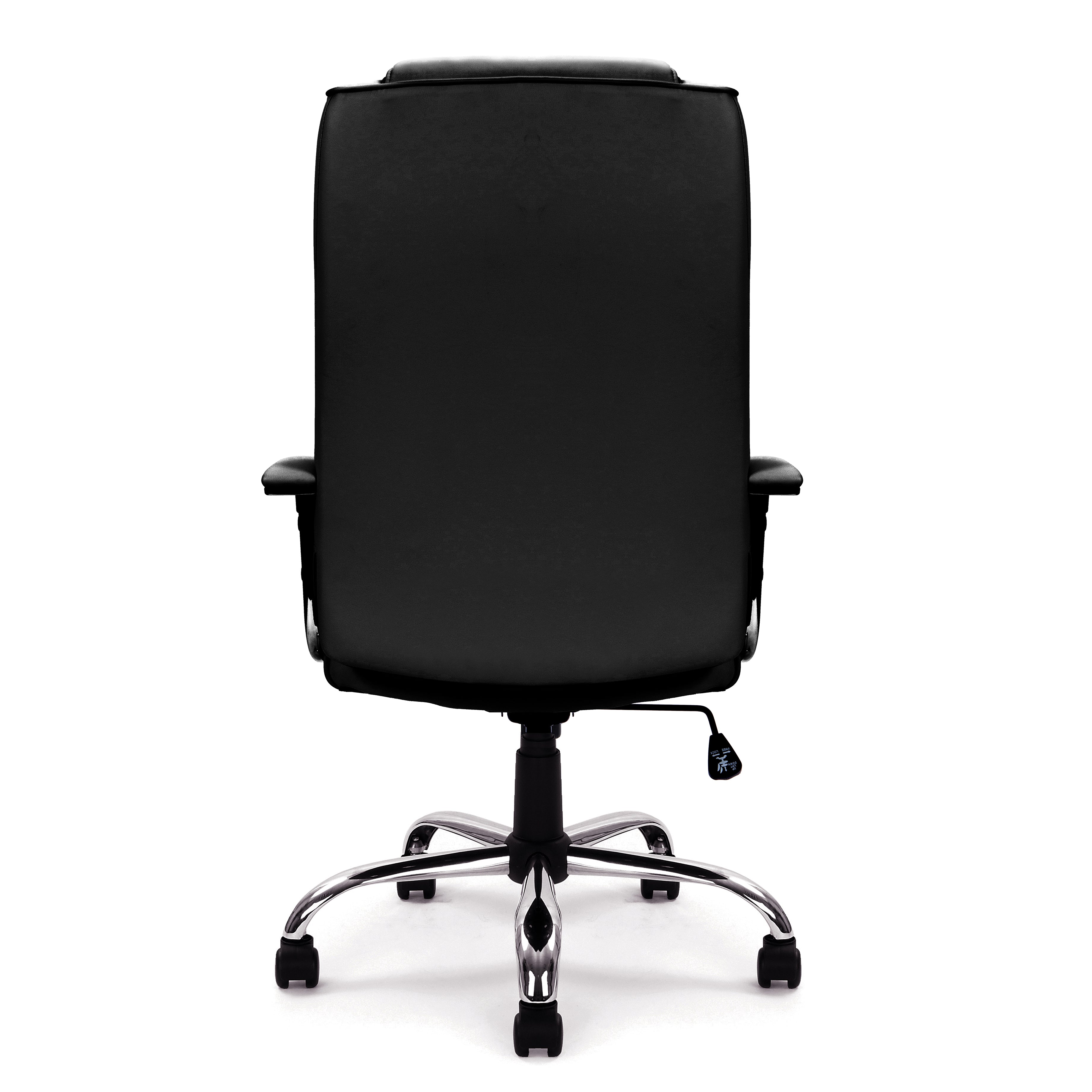 Westminster High Back Leather Faced Executive Armchair with Integral Headrest and Chrome Base