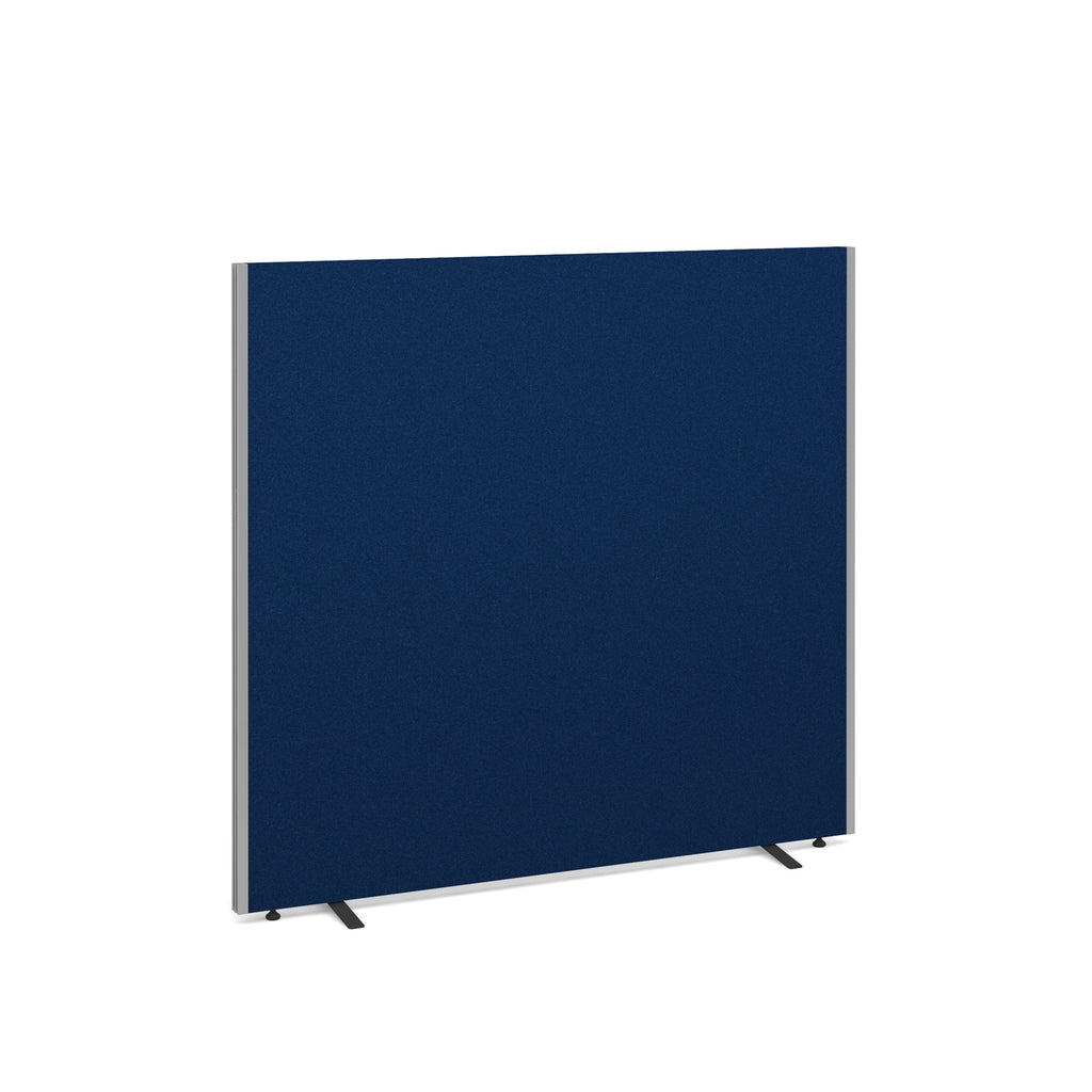 Blue screen partition on a white background