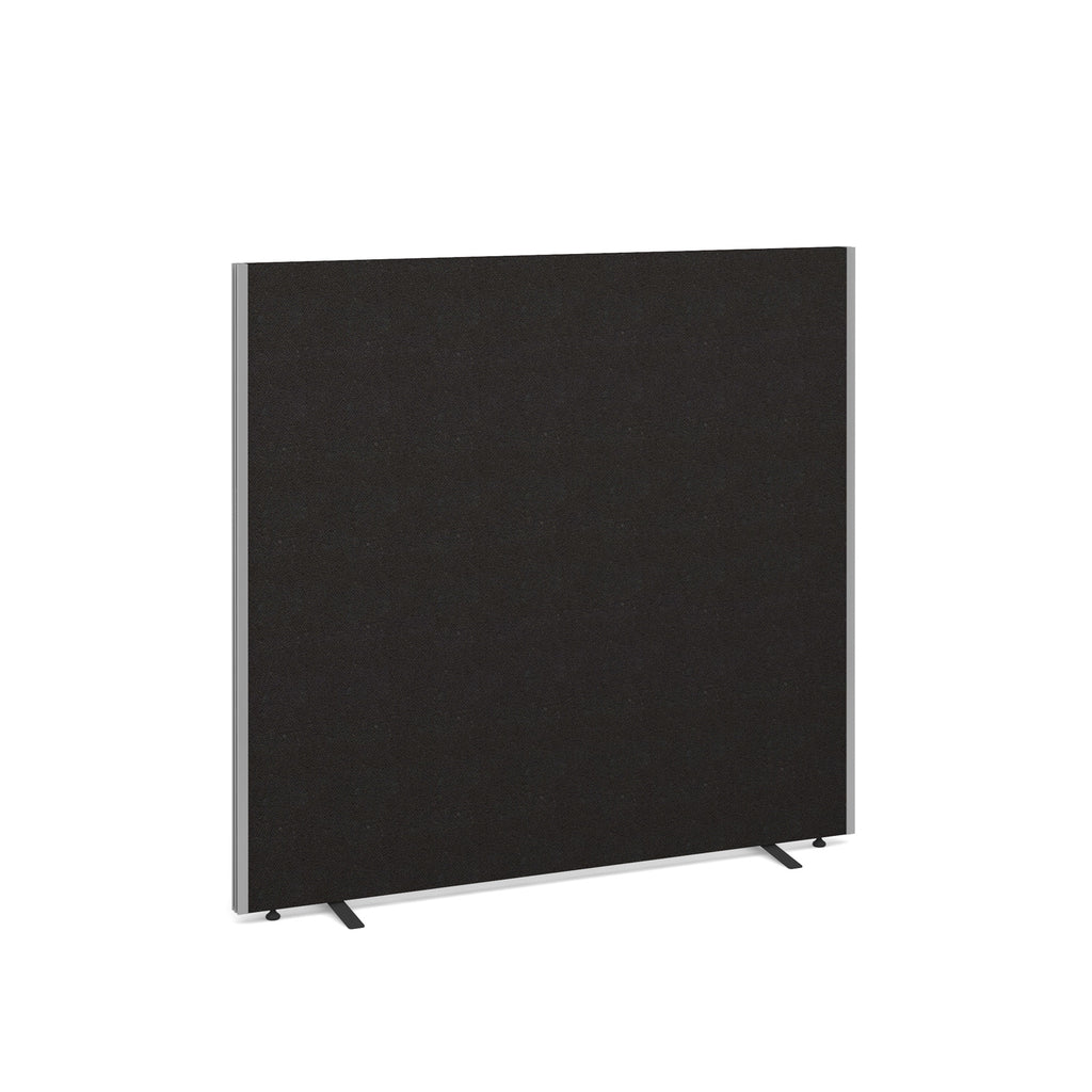 Black office partition screen on a white background