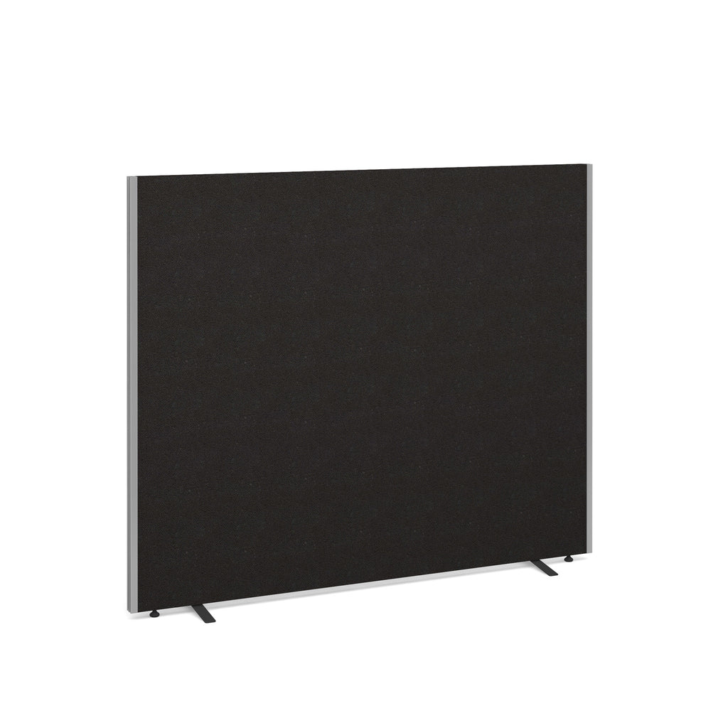 Black office partition screen on a white background