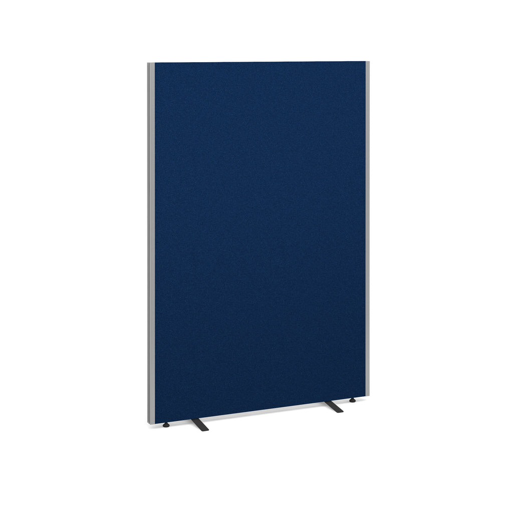 Blue screen partition on a white background
