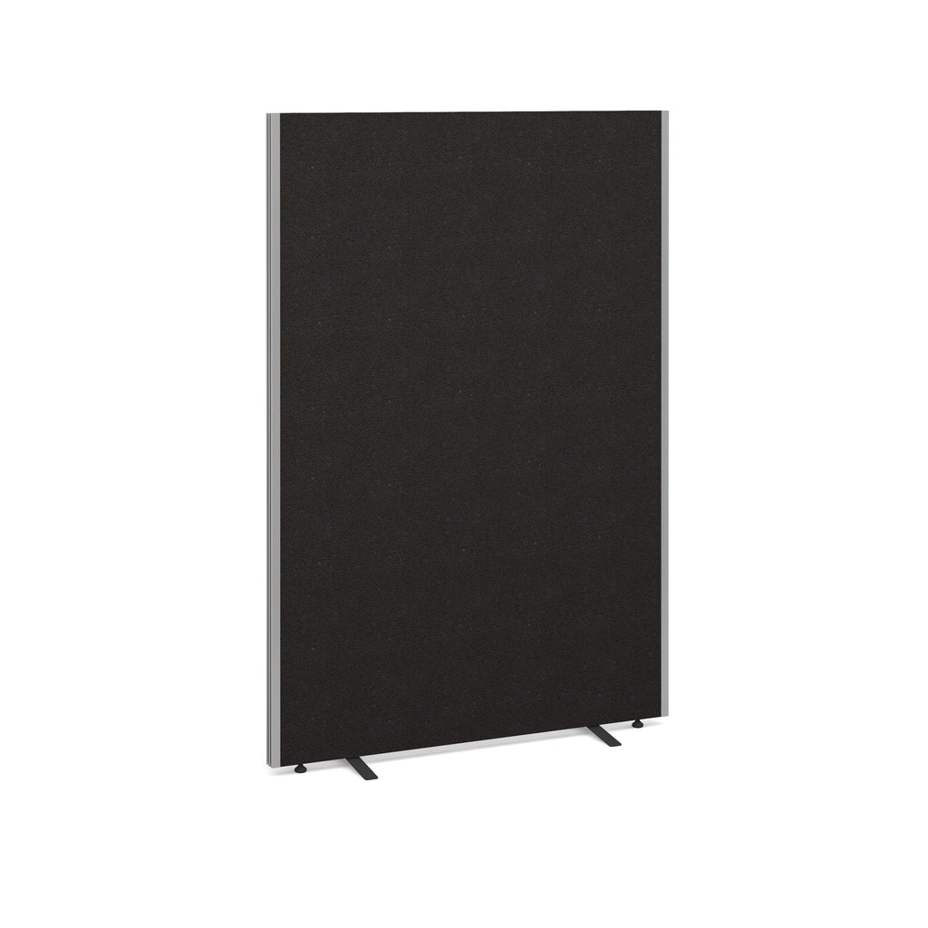 Black screen partition on a white background