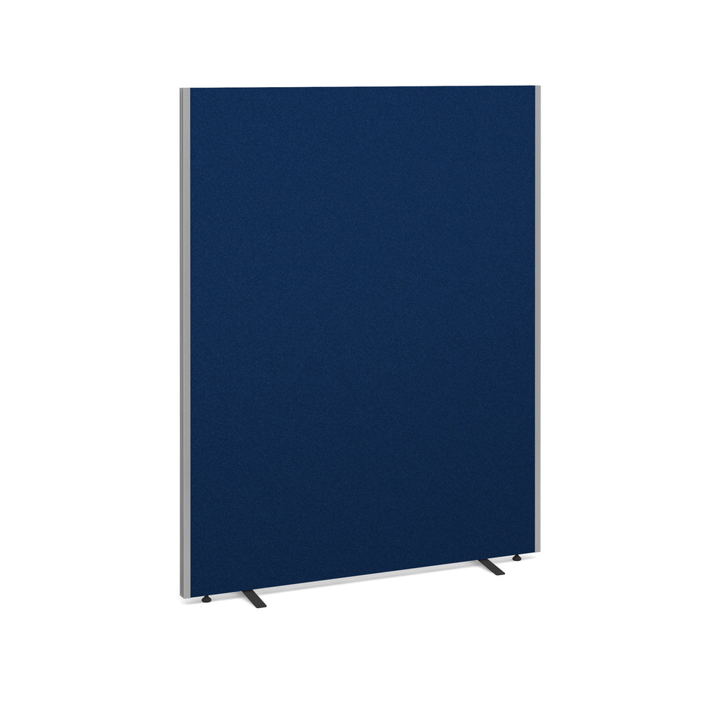 Blue screen partition on a white background