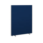 Blue screen partition on a white background