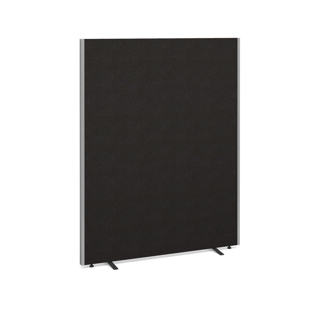 Black screen partition on a white background