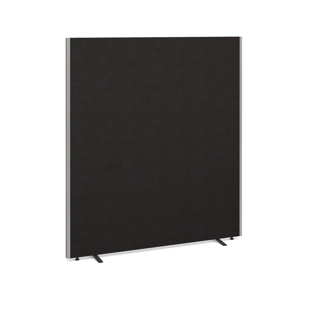 Black office partition screen on a white background