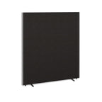 Black office partition screen on a white background