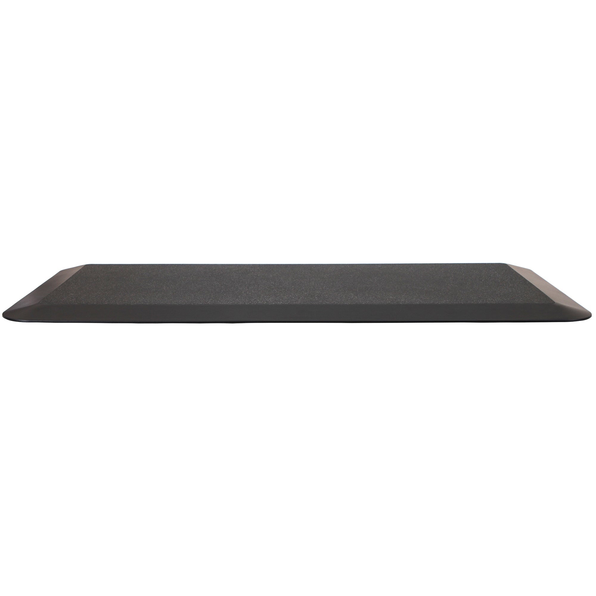 Blac anti-fatigue mat on a white background
