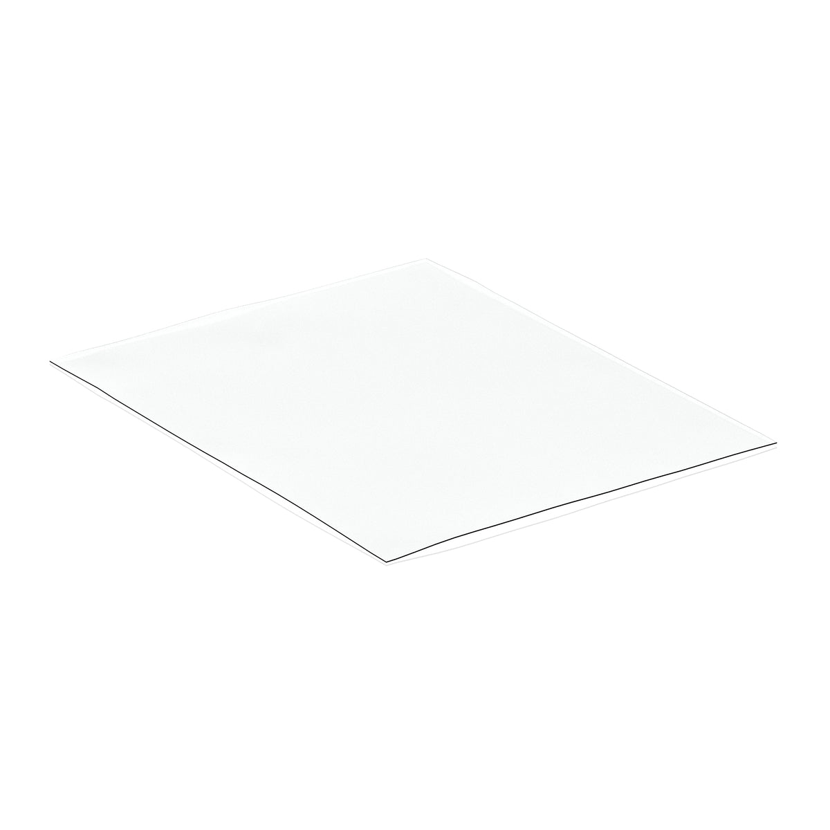 Clear chair mat on a white background