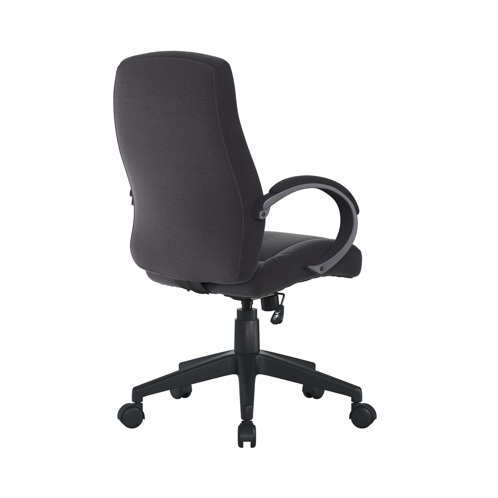Black office chair on a white background