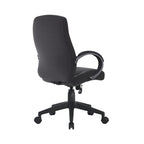 Black office chair on a white background