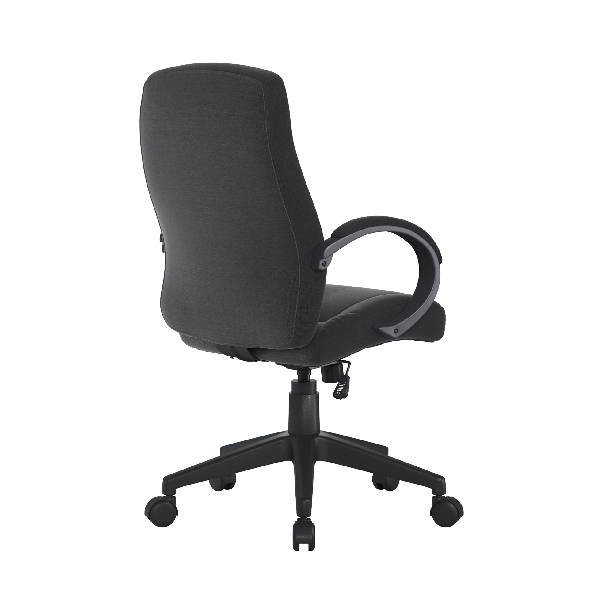 Black office chair on a white background