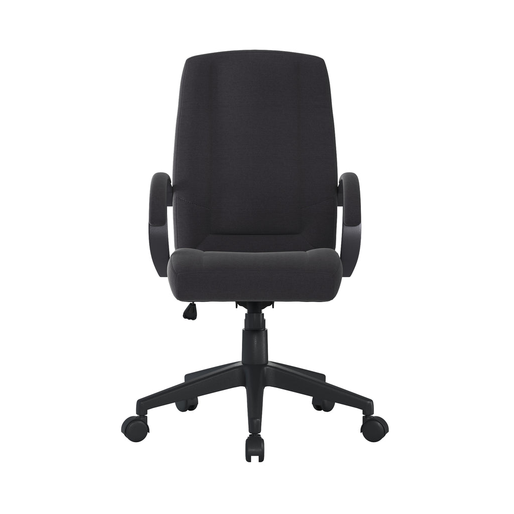Black office chair on a white background