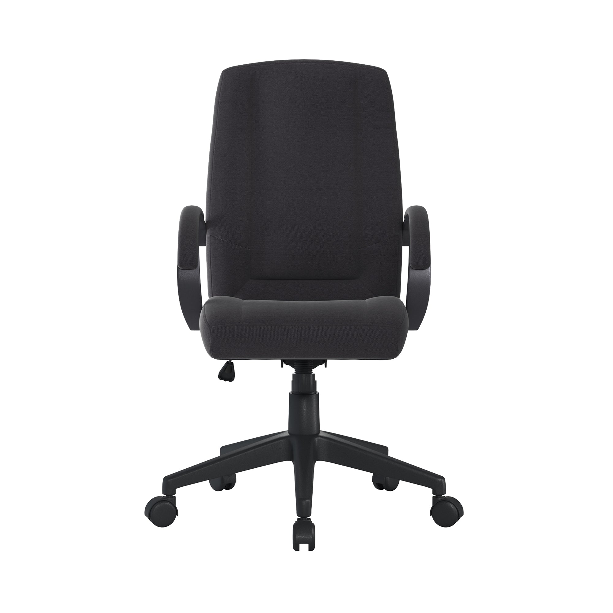 Black office chair on a white background