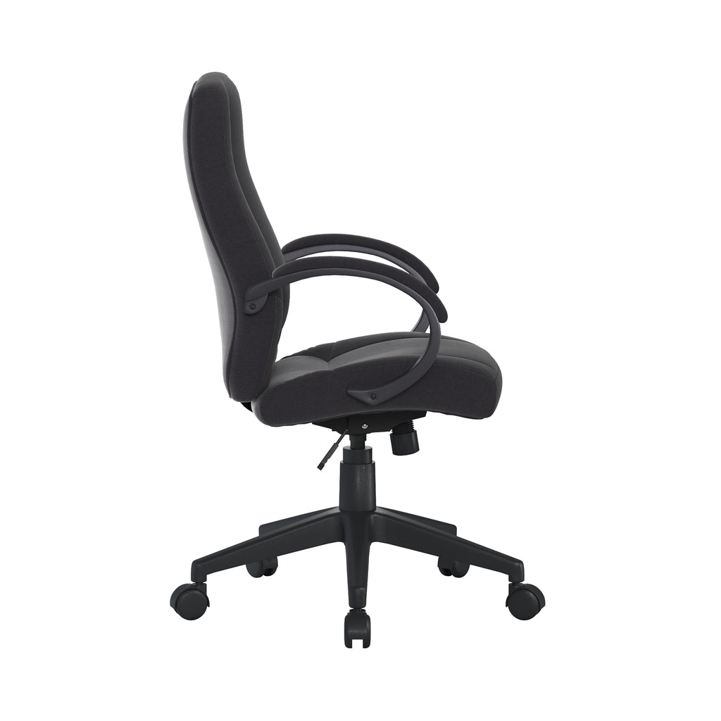 Black office chair on a white background