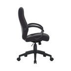 Black office chair on a white background