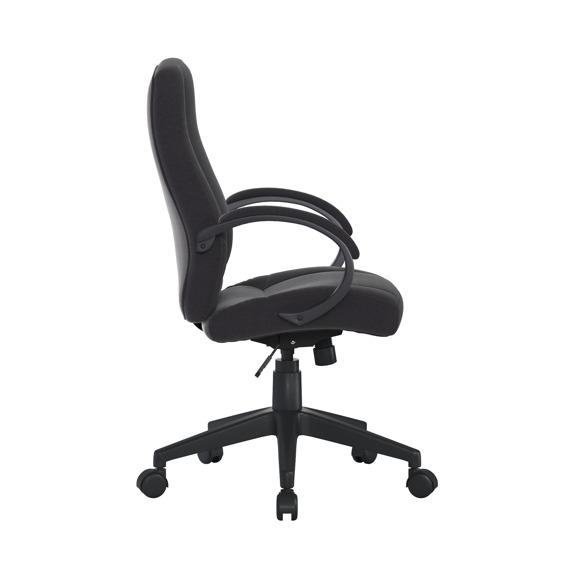 Black office chair on a white background