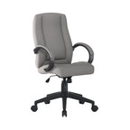 Grey office chair on a white background