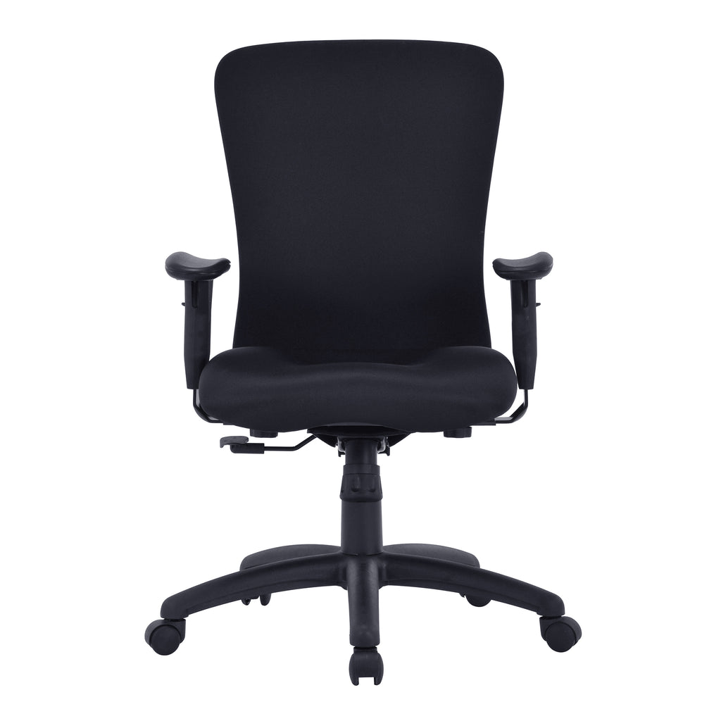 Black office chair on a white background