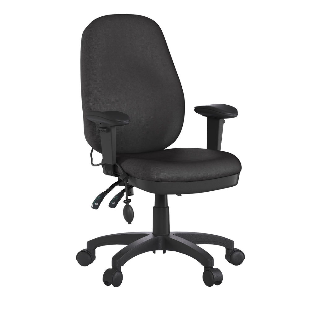 Black office chair on a white background