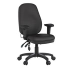 Black office chair on a white background