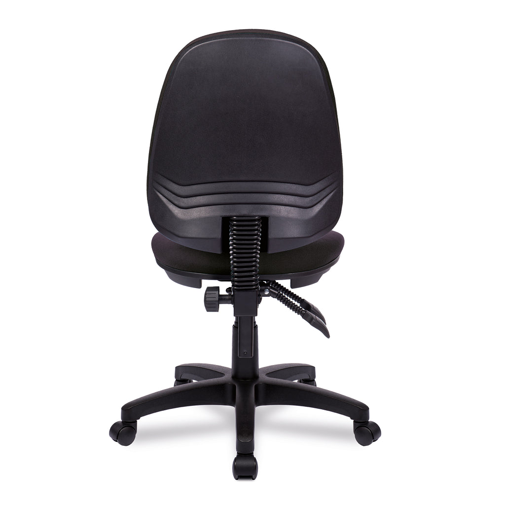 Black office chair on a white background