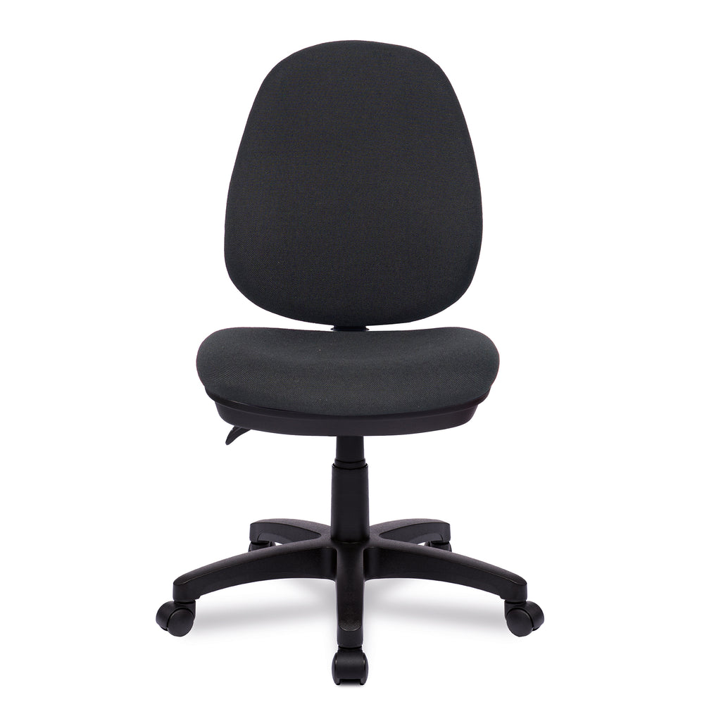 Black office chair on a white background