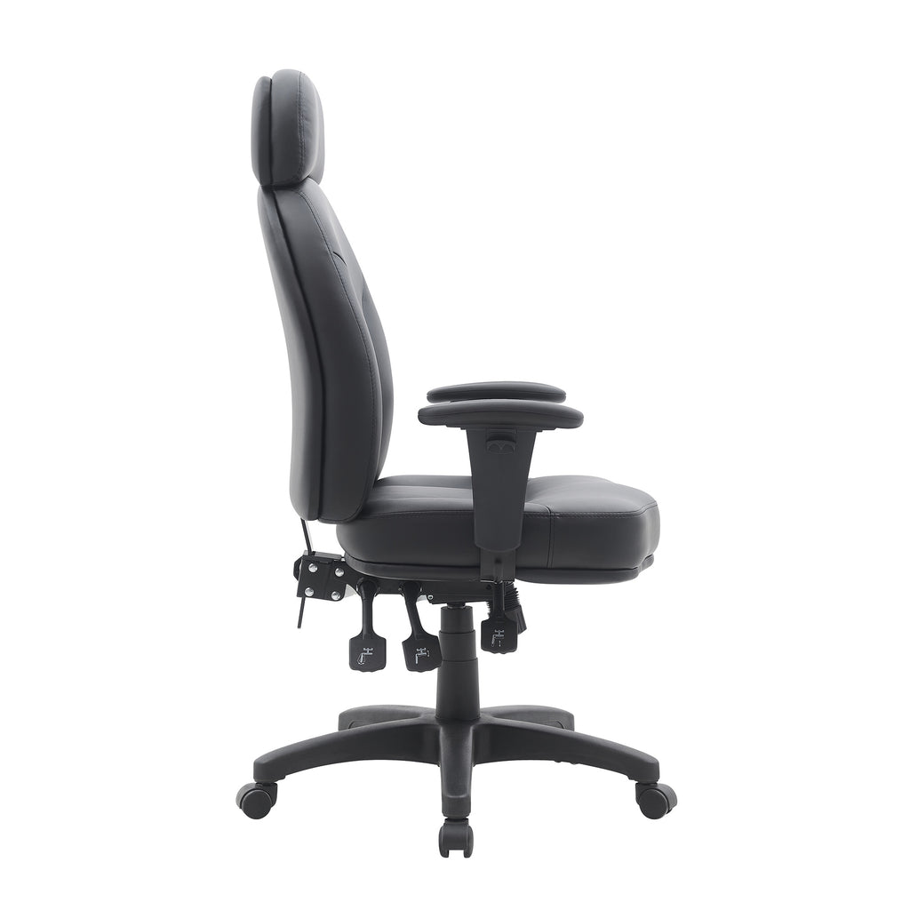 Black office chair on a white background
