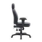 Black office chair on a white background