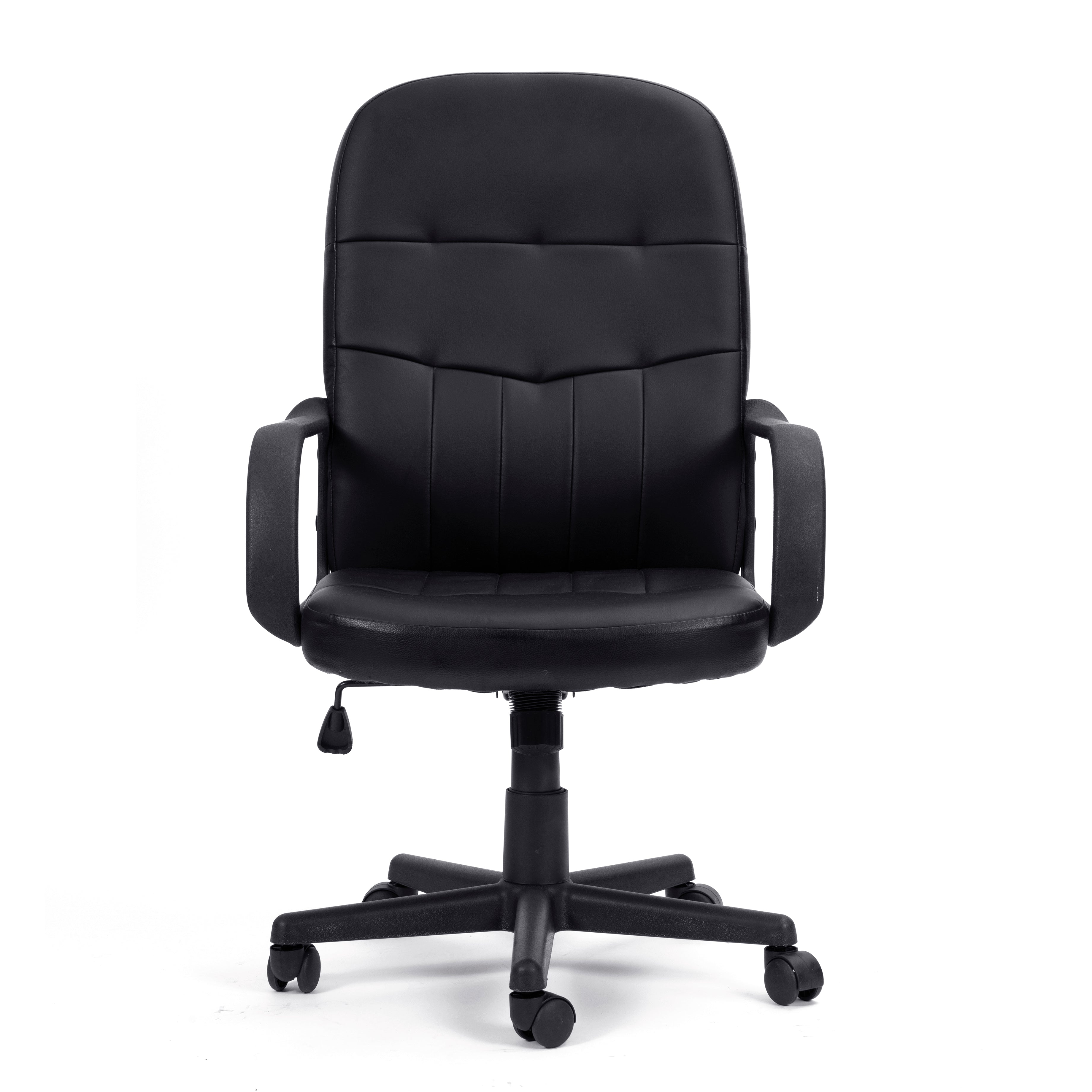Black office chair on a white background
