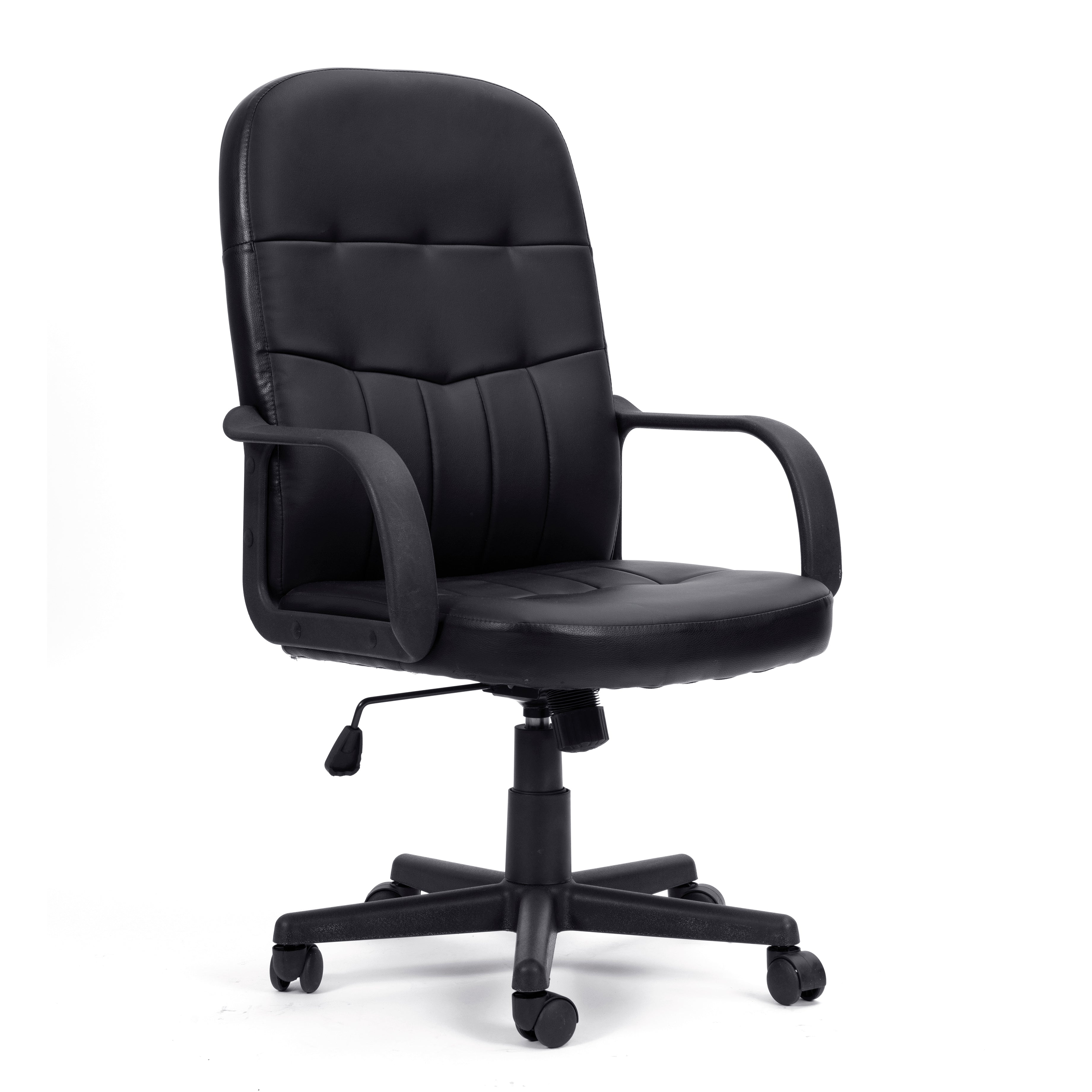 Black office chair on a white background
