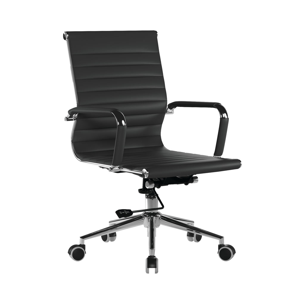 Black office chair on a white background