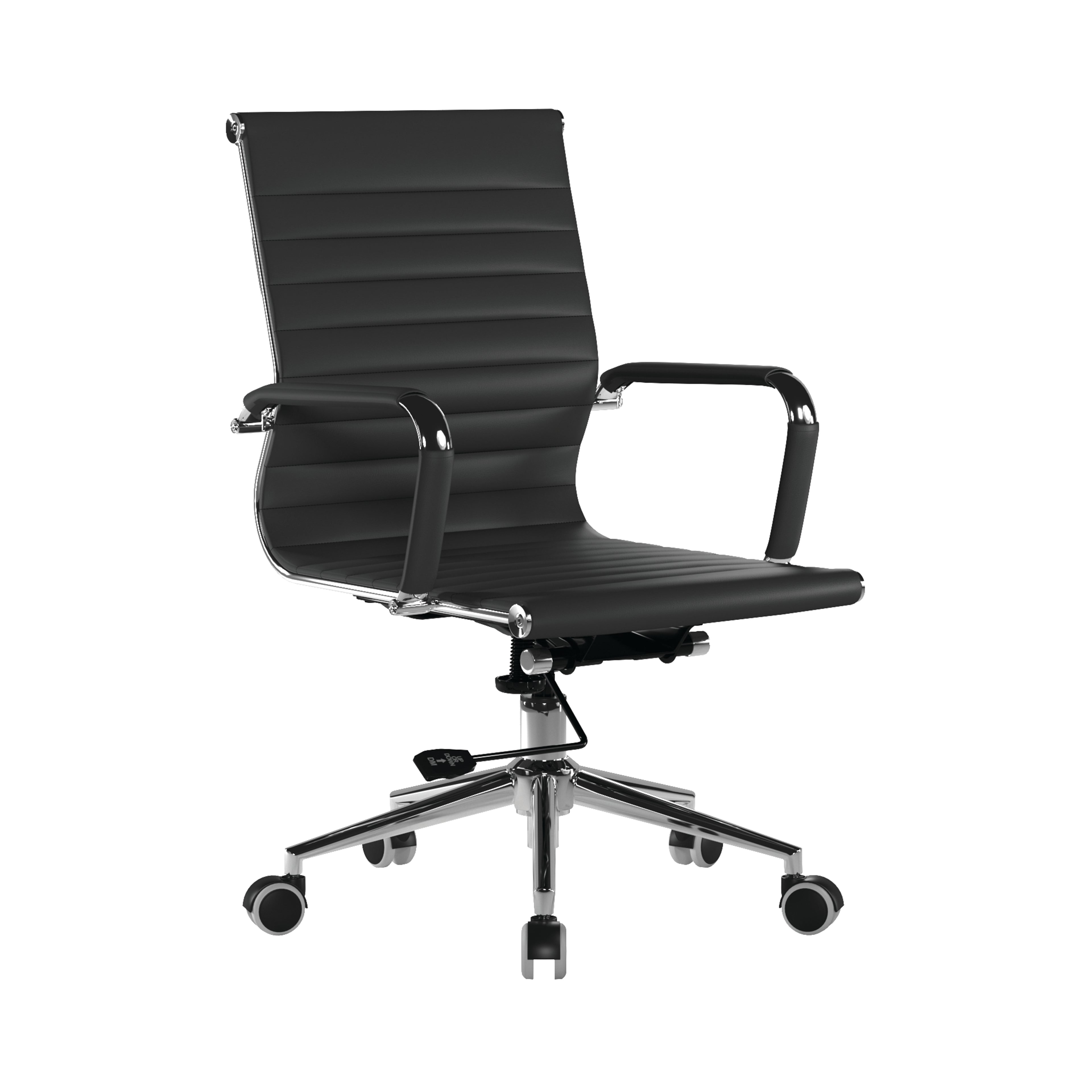 Black office chair on a white background