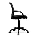 Black office chair on a white background