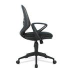 Black office chair on a white background