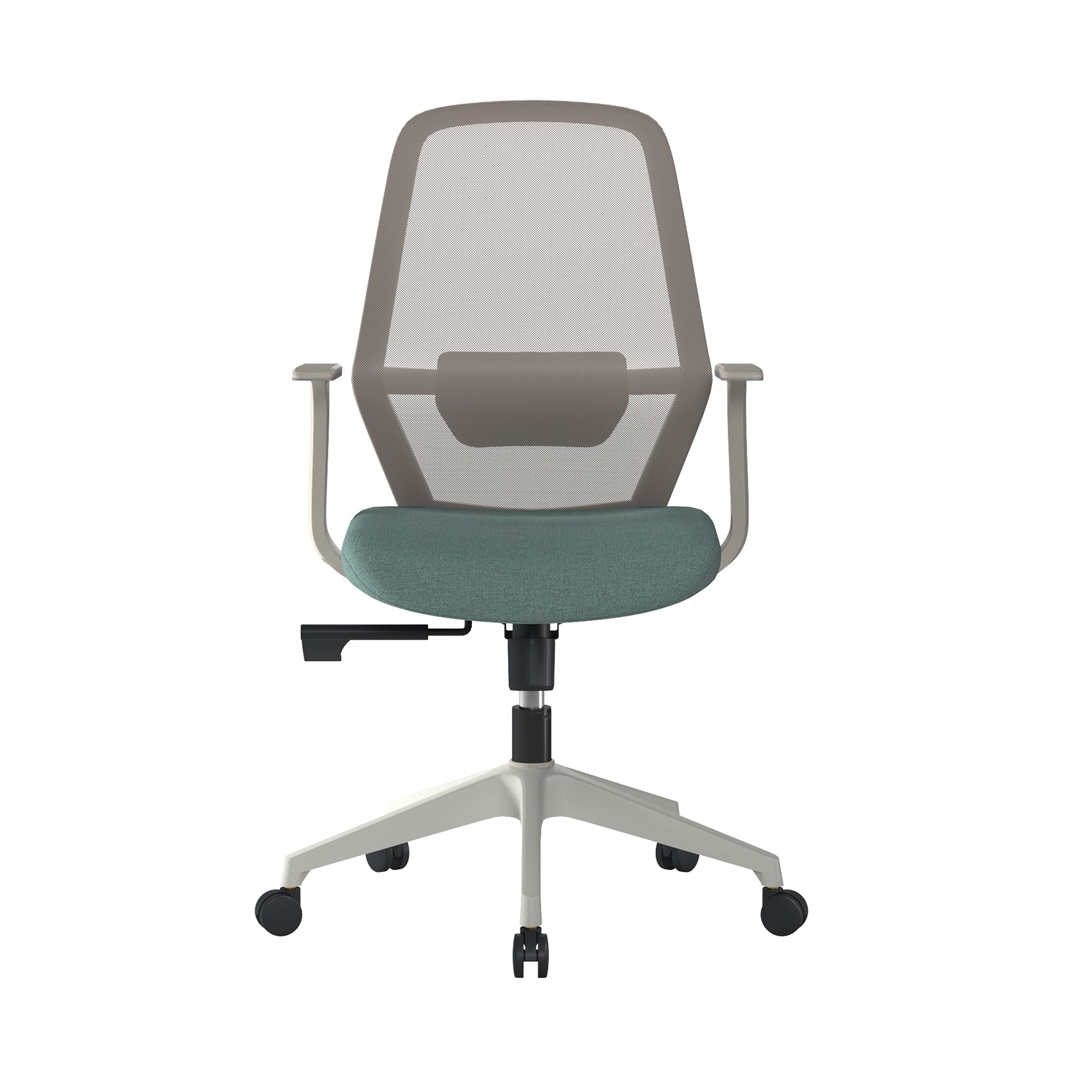 Office chair with mesh backrest on a white background
