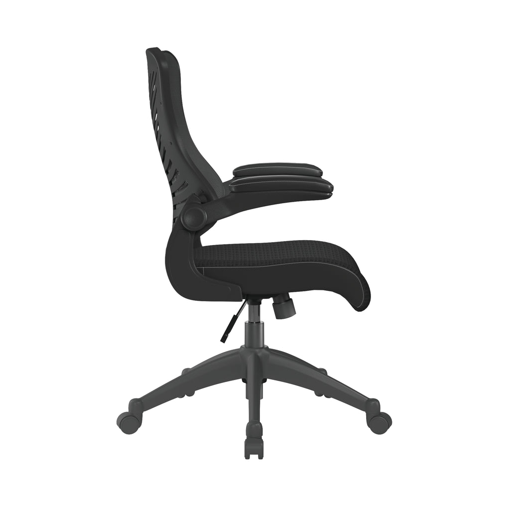 Black office chair on a white background