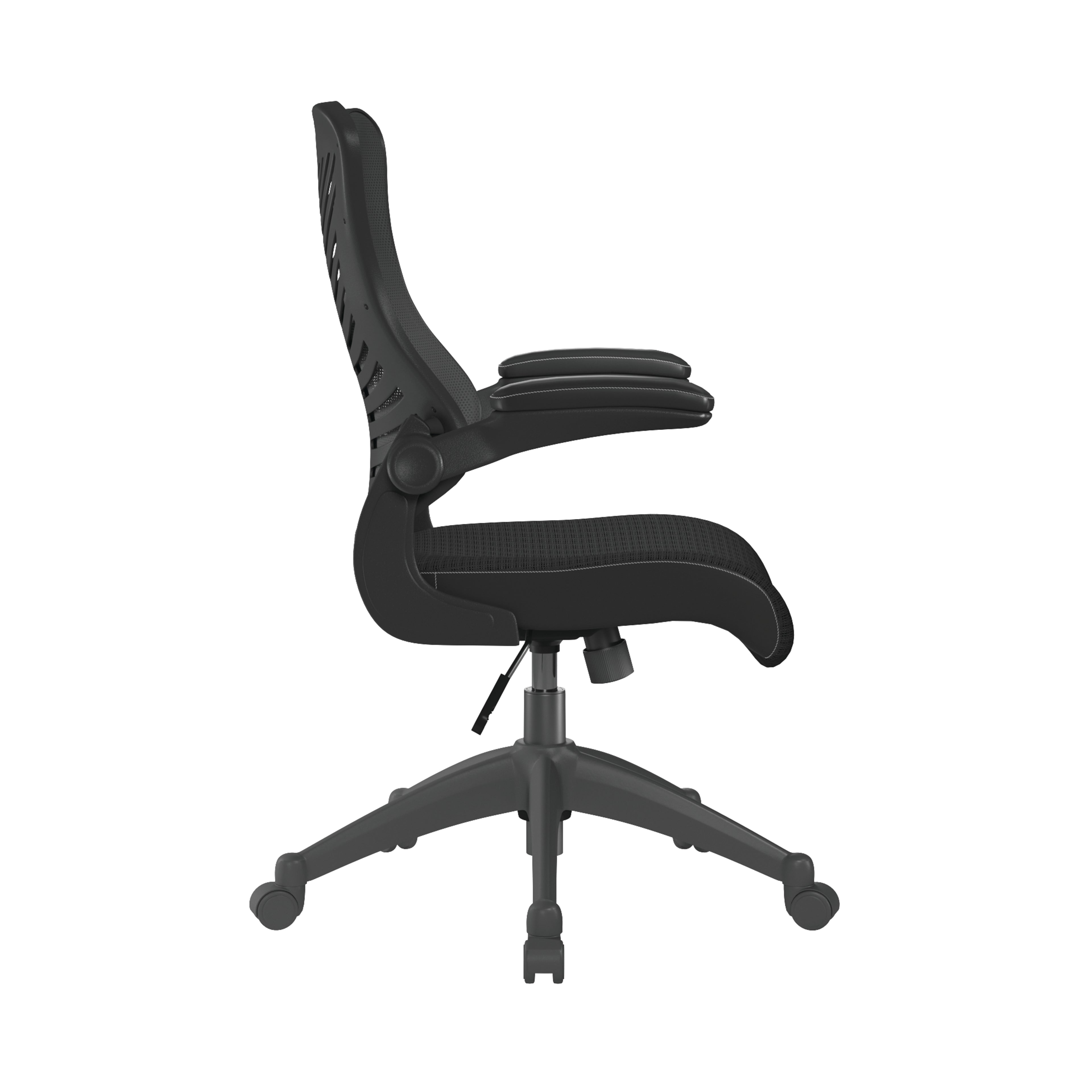 Black office chair on a white background