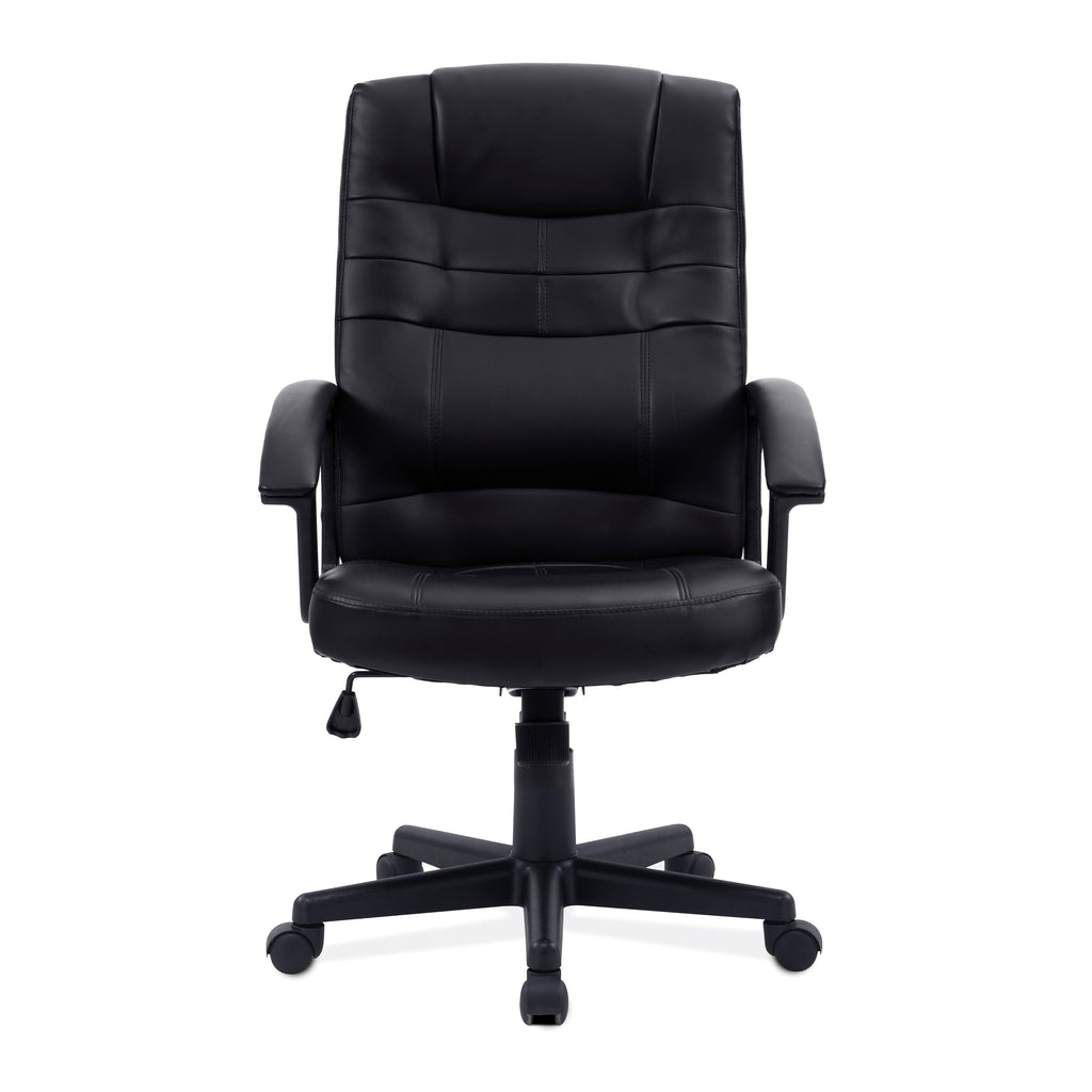 Black office chair on a white background