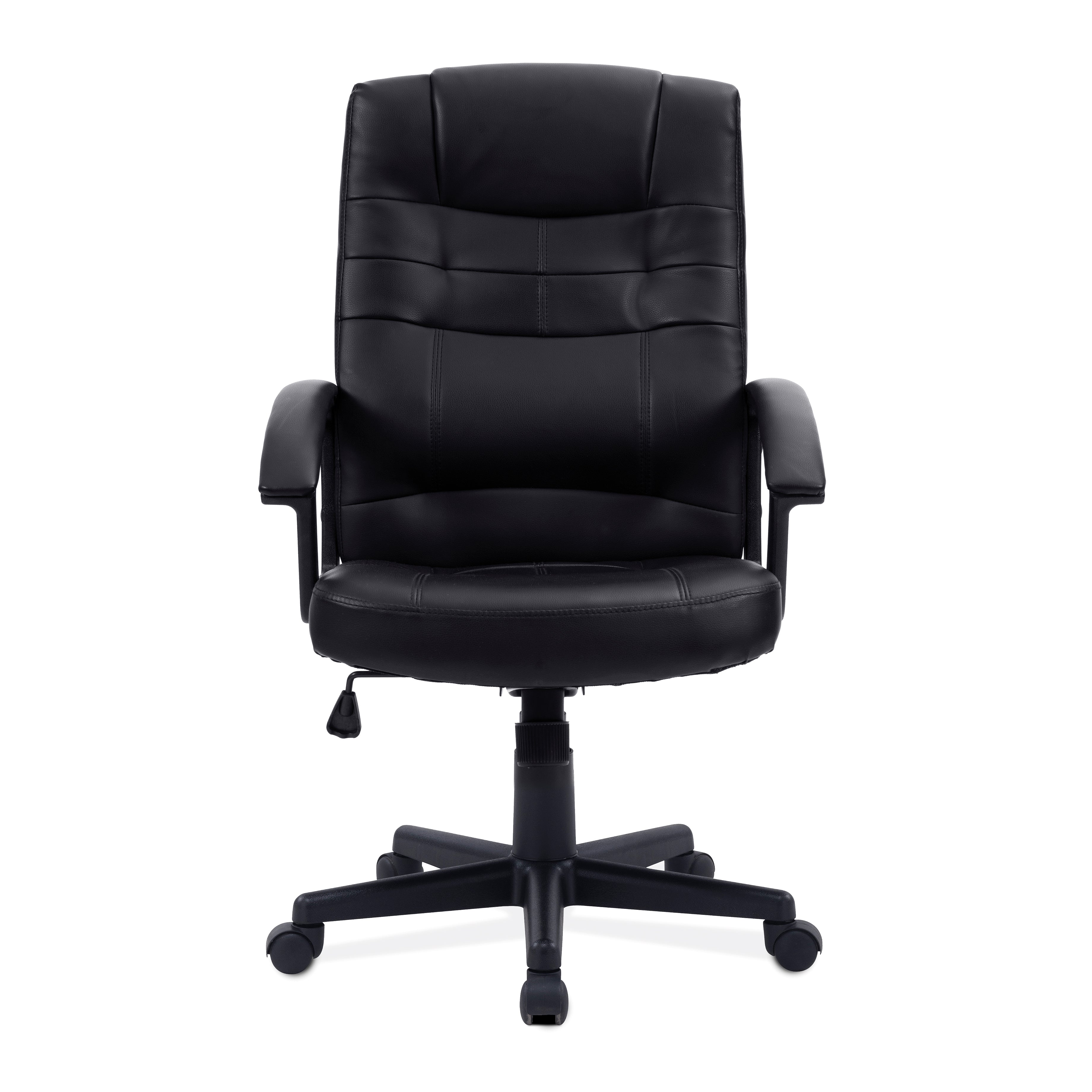 Black office chair on a white background