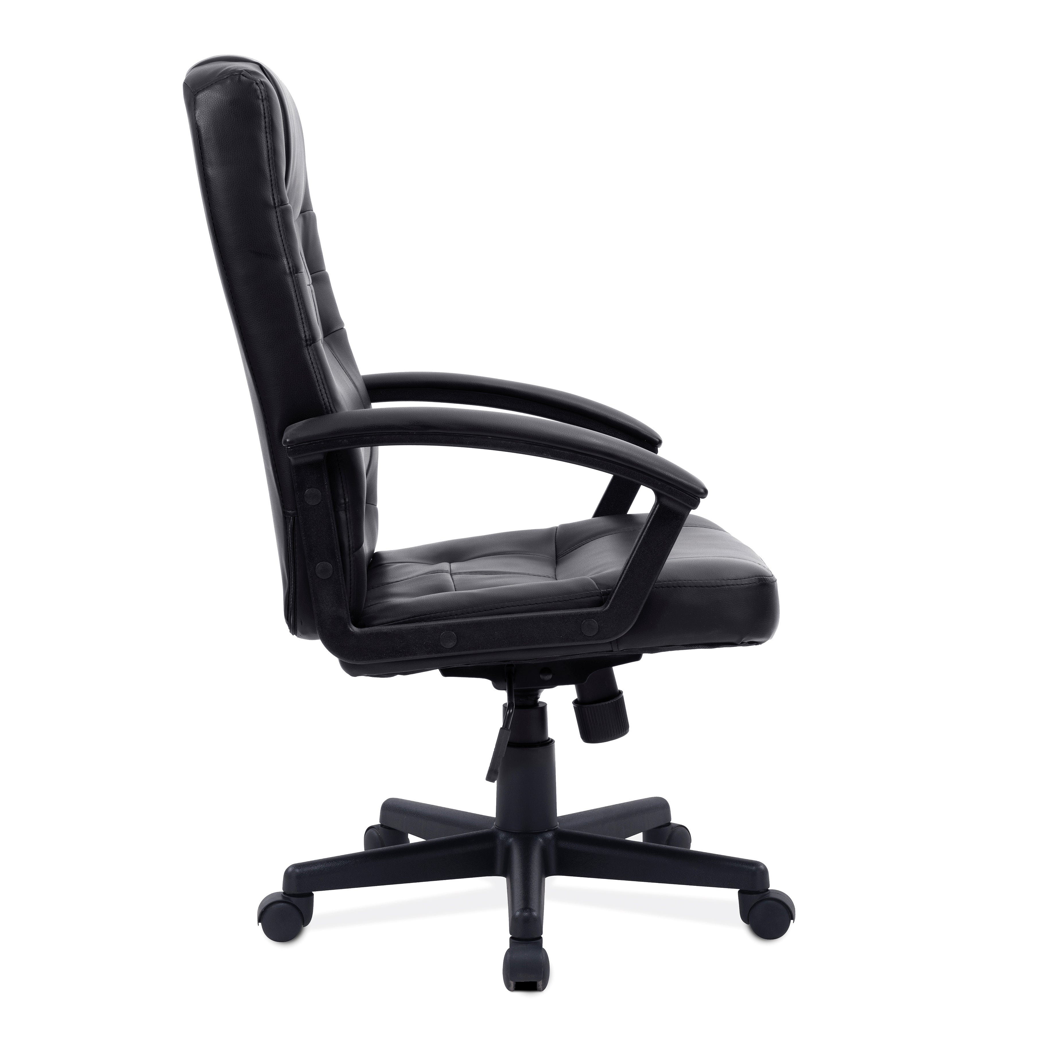 Black office chair on a white background