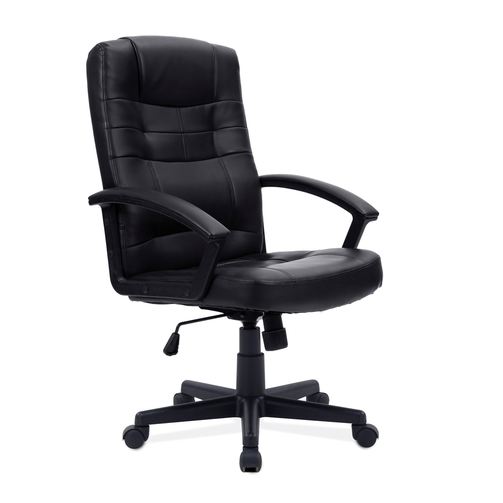 Black office chair on a white background
