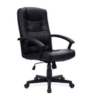 Black office chair on a white background