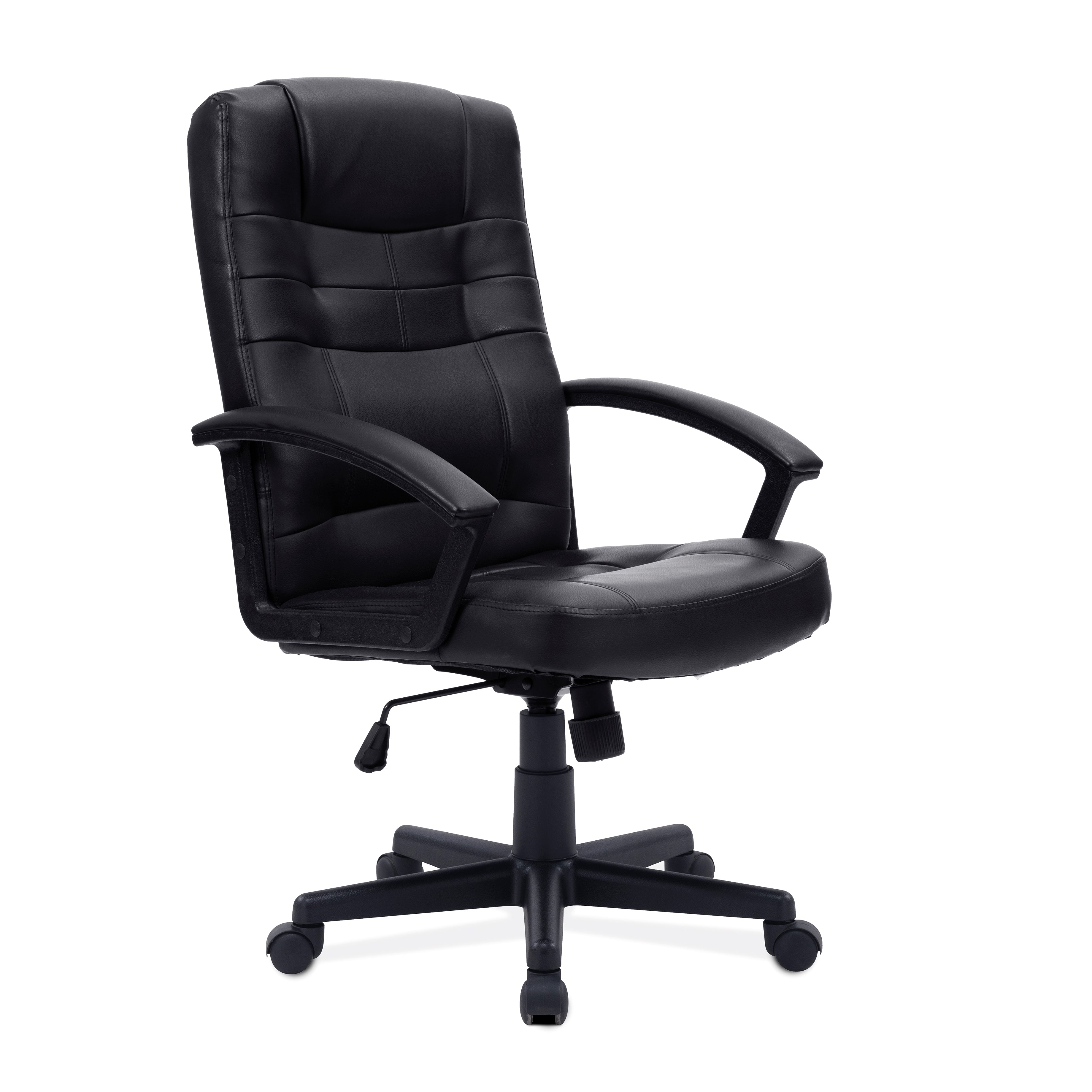 Black office chair on a white background