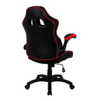 Black and red gaming chair on a white background