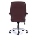 Brown office chair with a white background
